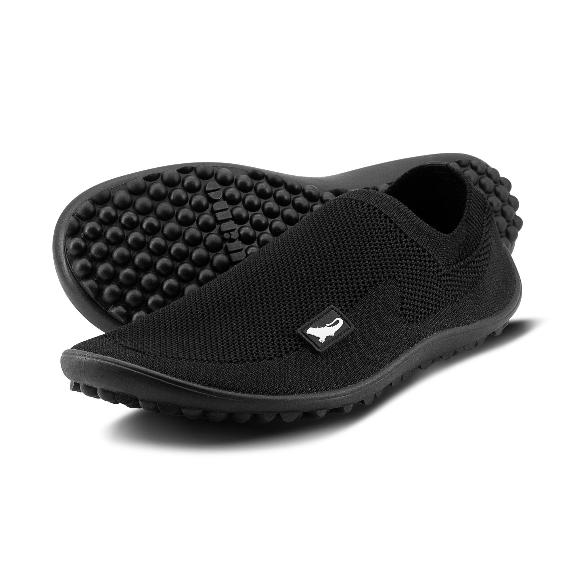 Leguano Score Unisex Barfußschuhe in Schwarz als flexible Slipper im Onlineshop für Barfußschuhe
