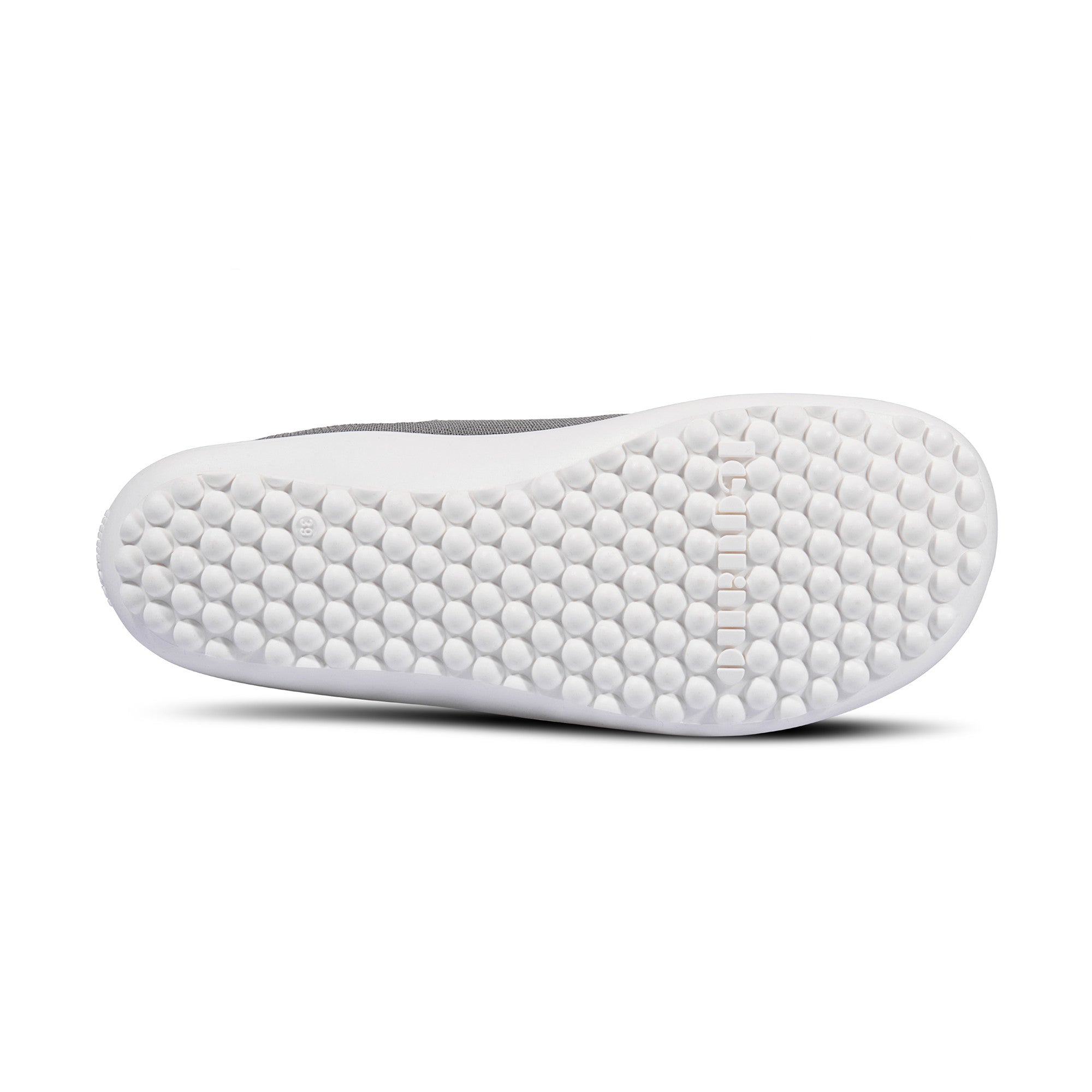 Leguano Score Barfußslipper in Grau, von unten abgebildet und ideal für rutschfesten Halt und eine natürliche Fußbewegung. Jetzt erhältlich im Onlineshop für Barfußschuhe.