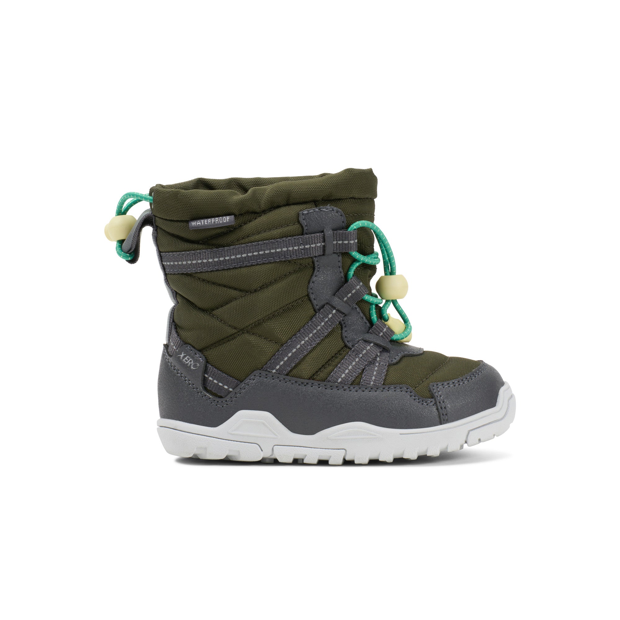 Xero Shoes Alpine Pull-On wasserdichter Schneestiefel für kleine Kinder, rechte Ansicht im Onlineshop für Barfußschuhe