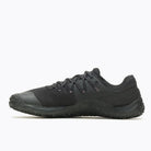 Barfußschuhe Merrell Trail Glove 7 in Schwarz für Herren, linke Ansicht, erhältlich in unserem Onlineshop für Barfußschuhe. Flexibles Design für natürliche Bewegungsfreiheit und optimalen Komfort.