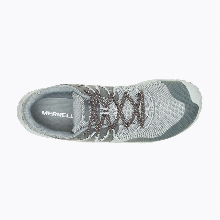 Barfußschuhe Merrell Trail Glove 7 in Monument für Herren, Ansicht von oben, erhältlich in unserem Onlineshop für Barfußschuhe. Ergonomisches Design für natürlichen Komfort und eine optimale Passform.