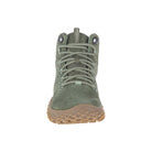 Merrell Wrapt Mid Waterproof Barfußschuhe, wasserdicht und robust, Frontansicht, ideal für Wandern im Onlineshop für Barfußschuhe