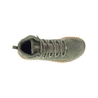 Merrell Wrapt Mid Waterproof Barfußschuhe in Schwarz, wasserdicht und ideal für Wandertouren, von oben abgebildet im Onlineshop für Barfußschuhe