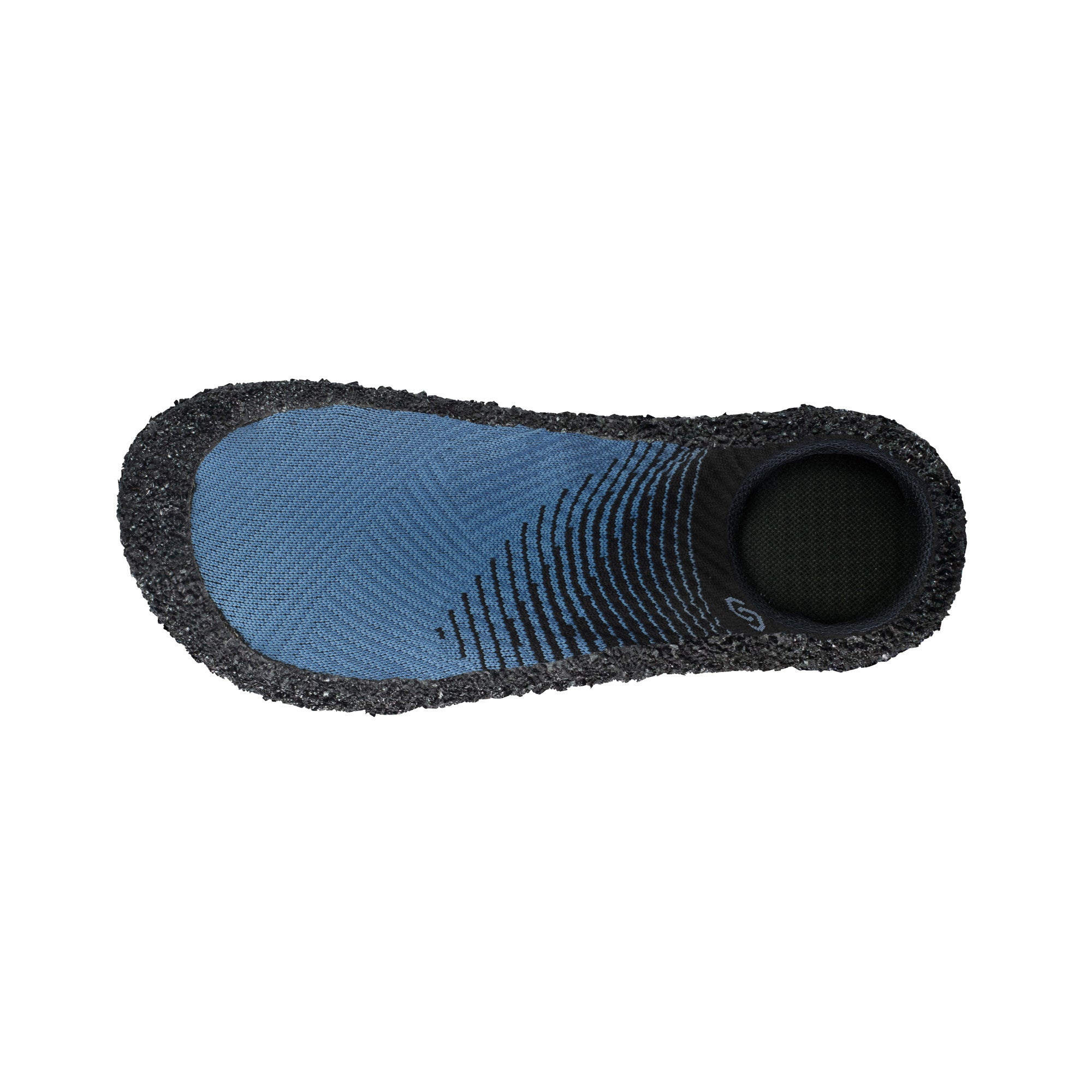 Sockenschuhe Skinners 2.0 Comfort in Marineblau, Ansicht von oben, erhältlich in unserem Onlineshop für Barfußschuhe. Das minimalistische Design sorgt für natürliche Bewegungsfreiheit und hohen Komfort, ideal für sportliche Aktivitäten, Outdoor-Abenteuer und den Alltag.