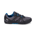 Rechte Seitenansicht der Xero Shoes Mesa Trail II Damen Barfußschuhe in dark gray sapphire als leichte und robuste Wanderschuhe im Onlineshop für Barfußschuhe
