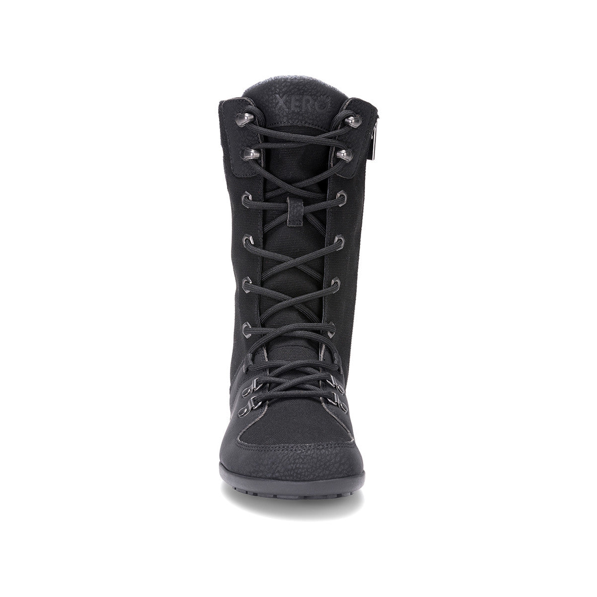 Xero Shoes Mika Barfußschuhe Winterschuhe in Schwarz von vorne im Onlineshop für Barfußschuhe, warm gefüttert und wasserabweisend