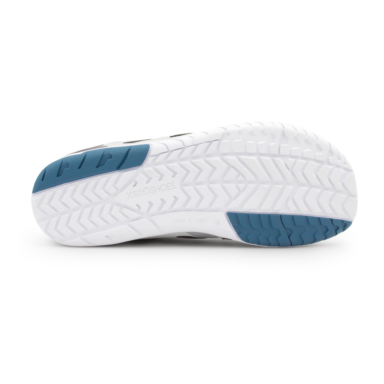 Xero Shoes HFS Sneaker in Dawn Gray für Herren, Ansicht von unten, rutschfeste Laufschuhe im Onlineshop für Barfußschuhe.