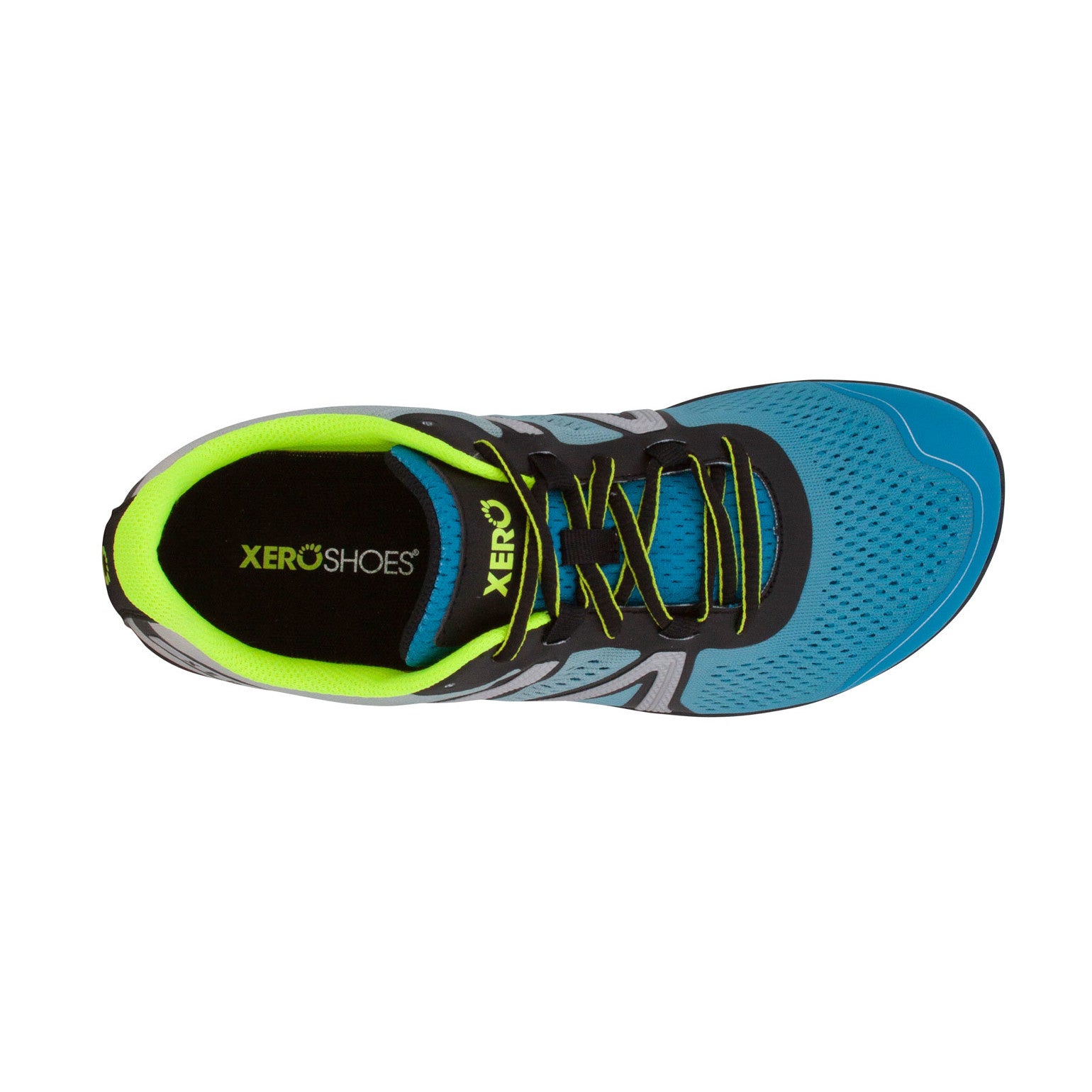 Xero Shoes HFS Sneaker in Glacier Blue für Herren, Ansicht von oben, ergonomische Laufschuhe im Onlineshop für Barfußschuhe.
