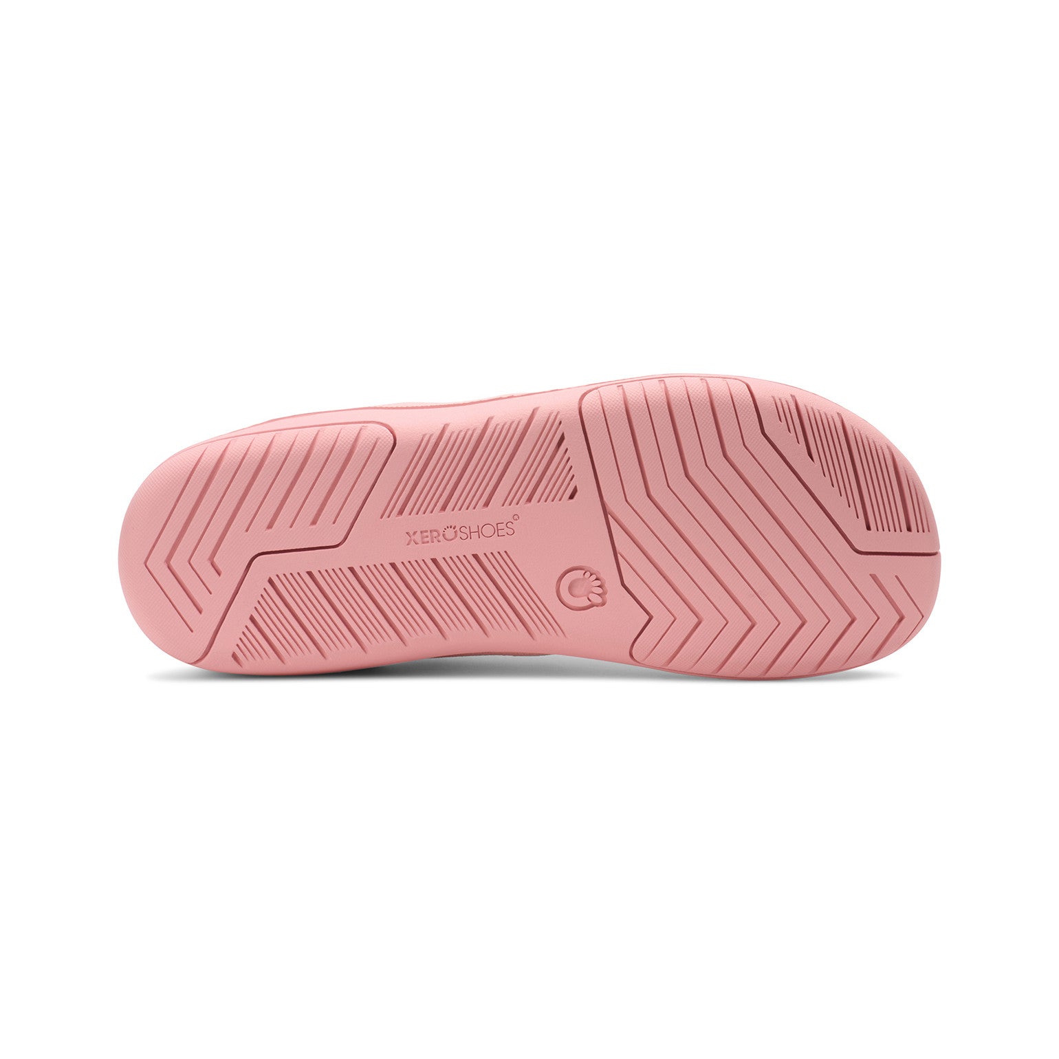 Xero Shoes Nexus Knit Sneaker in Pink Sand für Damen, Unteransicht, atmungsaktiv und flexibel, ideal für unseren Onlineshop für Barfußschuhe.