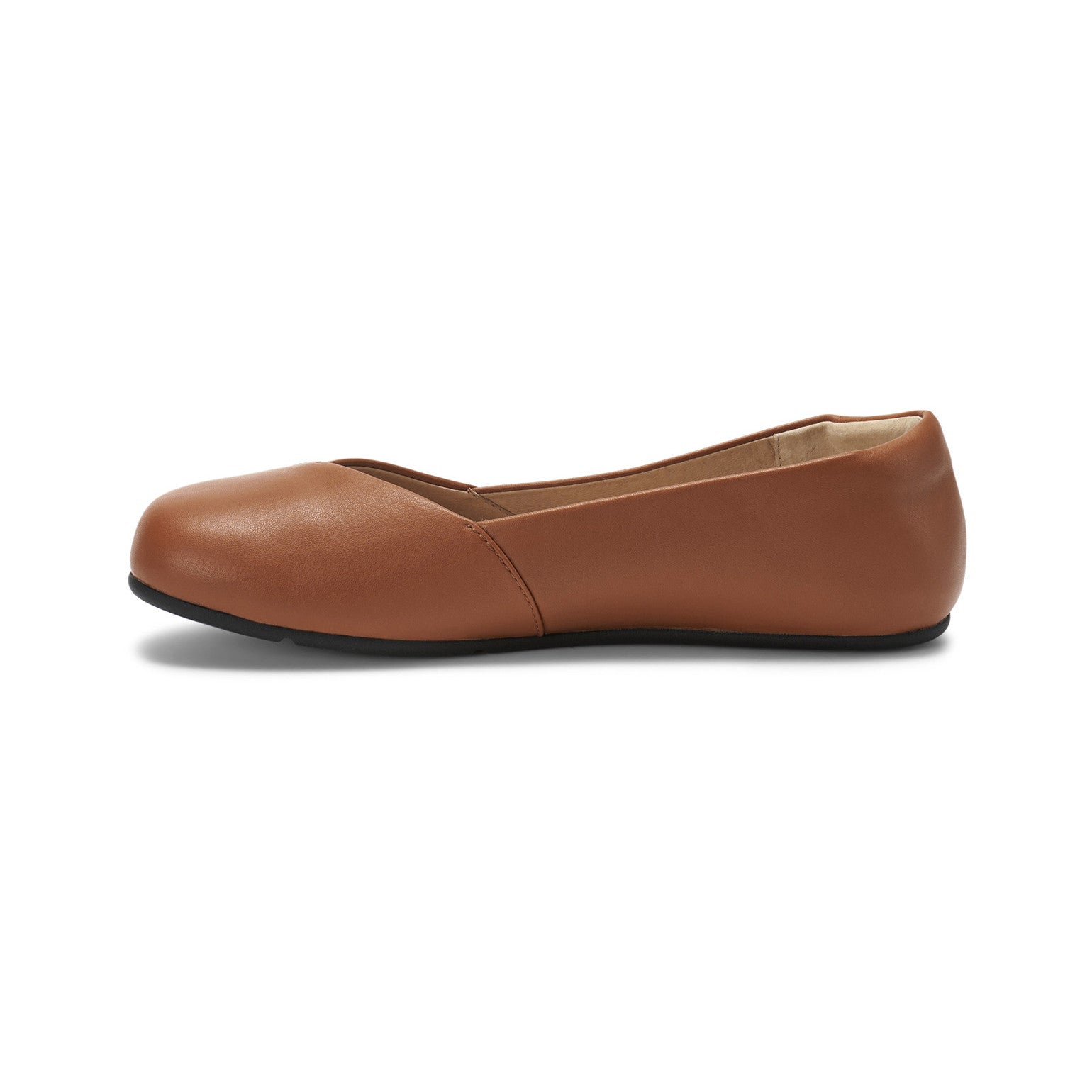 Xero Shoes Phoenix Leather Damen Barfußschuhe in glattem braunem Leder, linke Seitenansicht im Onlineshop für Barfußschuhe