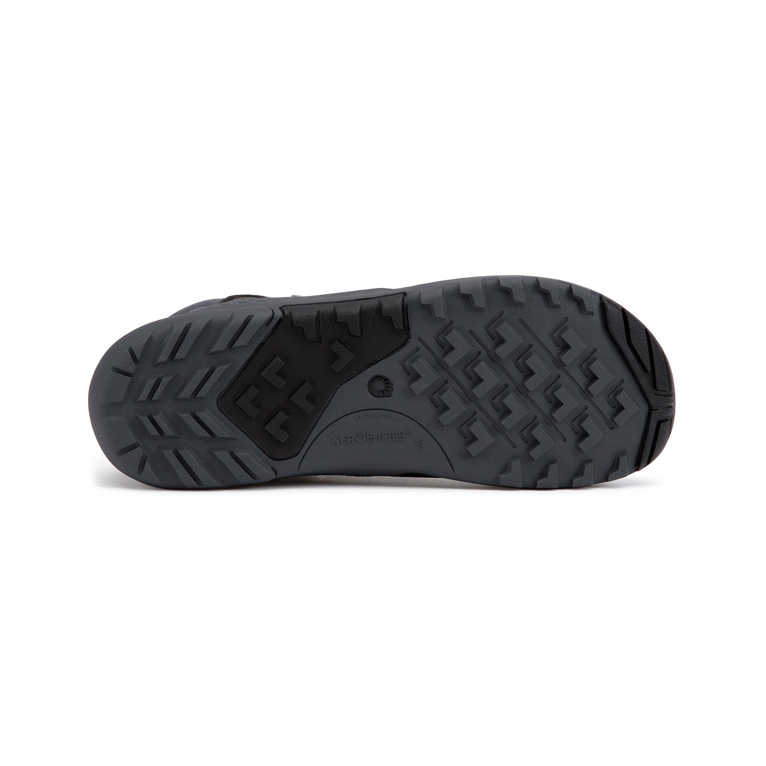 Barfußschuhe Onlineshop: Xero Shoes Xcursion Fusion wasserdichte Damen Barfuß-Wanderschuhe in spruce, Sohlenansicht