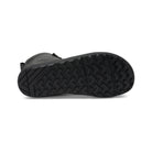 Barfußschuhe Xero Shoes Breckenridge in Schwarz aus Leder, knöchelhohe Damenstiefel, Unteransicht, erhältlich in unserem Onlineshop.