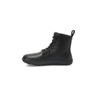 Barfußschuhe Xero Shoes Breckenridge in Schwarz aus Leder, knöchelhohe Damenstiefel, linke Ansicht, erhältlich in unserem Onlineshop.