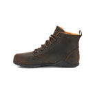 Seitliche Ansicht der braunen Xero Shoes Denver Barfußstiefeletten, ledergefütterte Herrenschuhe für Komfort und Flexibilität, erhältlich in unserem Onlineshop für Barfußschuhe.