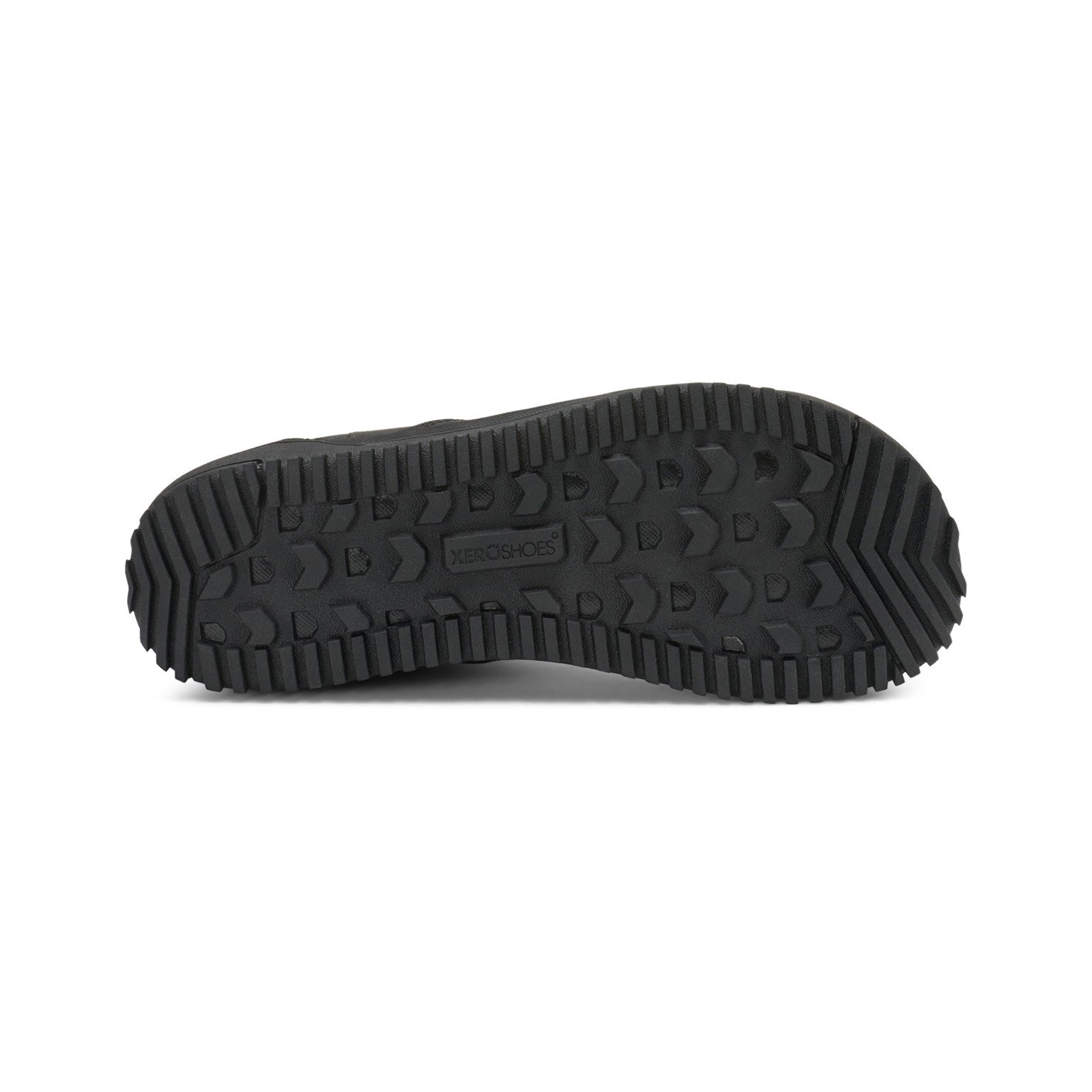 Barfußschuhe Xero Shoes Ridgeway Chelsea Damen-Stiefel in Schwarz aus Leder, Unteransicht, erhältlich in unserem Onlineshop für Barfußschuhe.