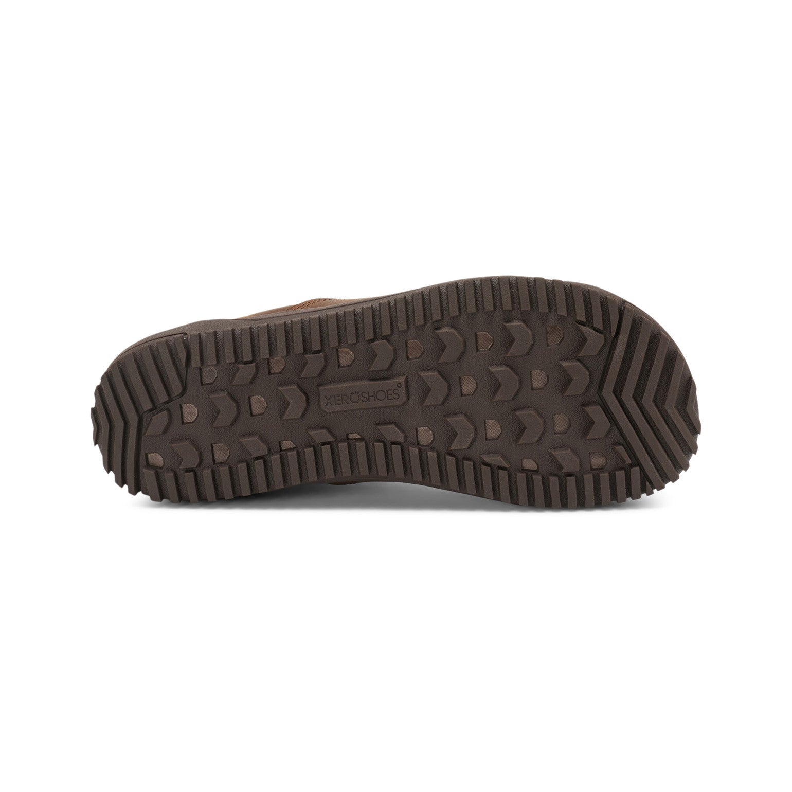Barfußschuhe Xero Shoes Ridgeway Chelsea Damen-Stiefel in Braun aus Leder, Unteransicht, verfügbar in unserem Onlineshop für Barfußschuhe.