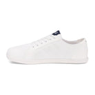 Xero Shoes Dillon Barfußschuhe für Herren in Weiß aus der linken Seitenansicht, bieten eine flexible Sohle für hohe Bewegungsfreiheit und Komfort. Ideal für den Alltag und natürliche Fußbewegung. Erhältlich in unserem Onlineshop für Barfußschuhe.