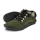 Leguano Beat Barfußschuhe Sneaker in Olive Green, Produktansicht. Diese bequemen und flexiblen Schuhe sind ideal für den Alltag. Erhältlich im Onlineshop für Barfußschuhe.