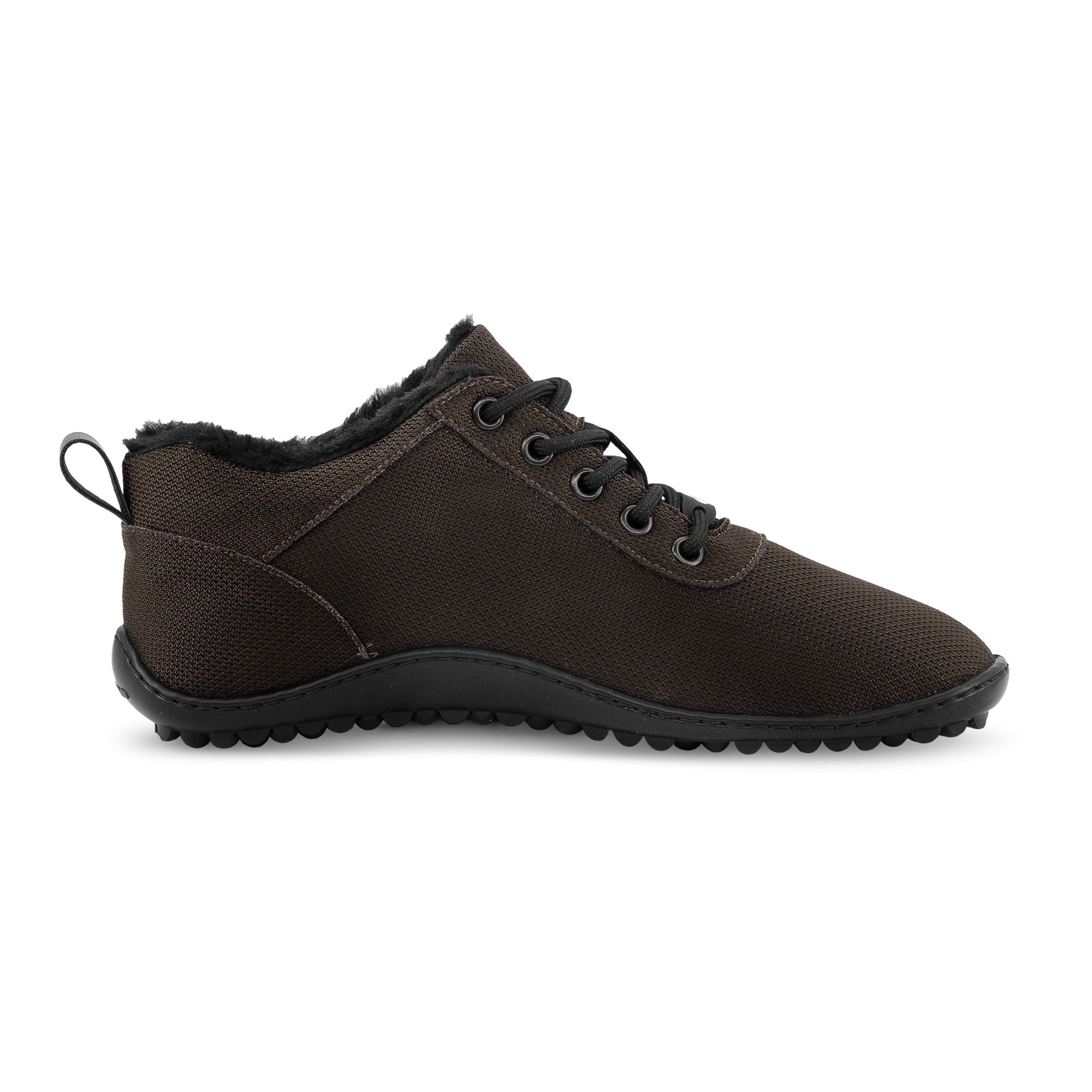 Leguano Galaxo braune Barfußschuhe, warme Winter- und Herbstschuhe in rechter Seitenansicht im Onlineshop für Barfußschuhe