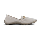 Leguano Lady Famous Gold Ballerina Barfußschuhe seitlich von rechts gezeigt in edlem Gold aus unserem Onlineshop für Barfußschuhe