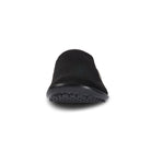 Leguano Scio Barfußslipper in Schwarz, frontal abgebildet und ideal für minimalistisches Gehen. Jetzt erhältlich im Onlineshop für Barfußschuhe.